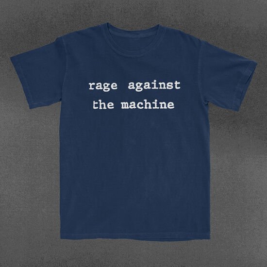 Typewriter Font Navy T-Shirt